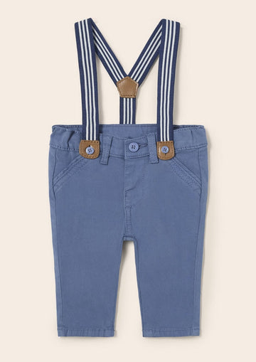 Mayoral 1510-53 Spodnie długie z szelkami chłopiec kolor niebieski