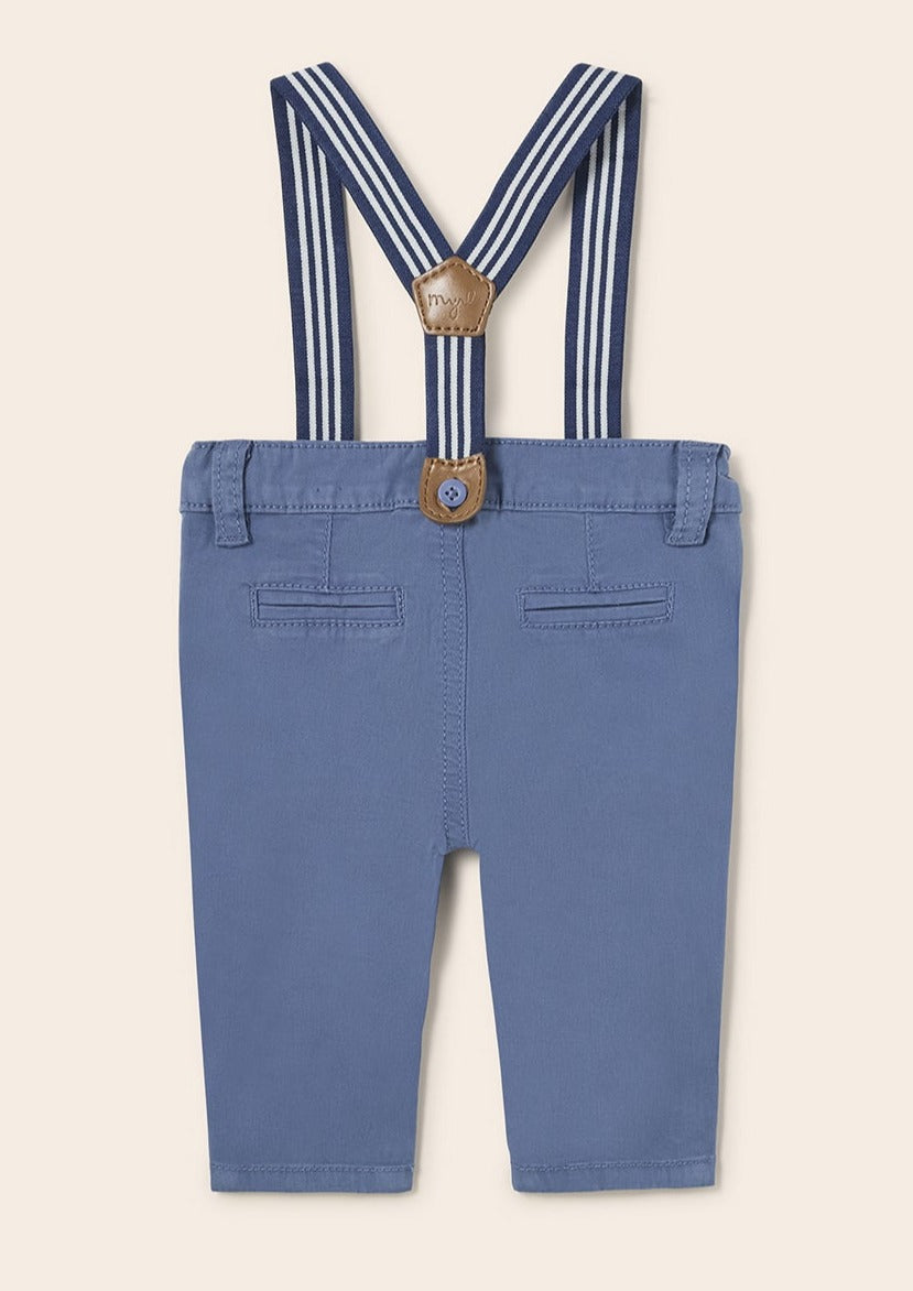 Mayoral 1510-53 Spodnie długie z szelkami chłopiec kolor niebieski