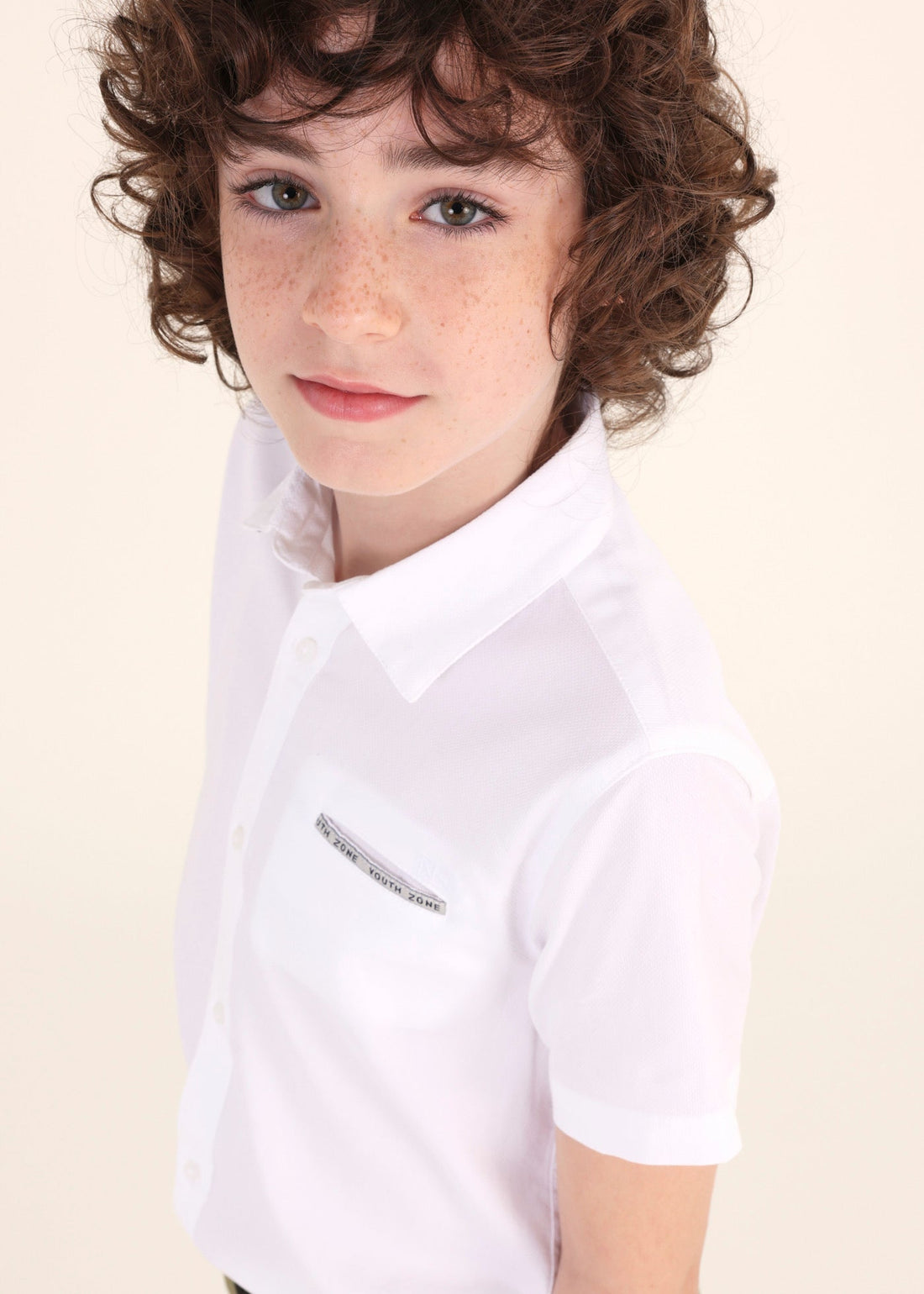 Mayoral 6111-40 Koszula z krótkim rękawem chłopiec kolor biały