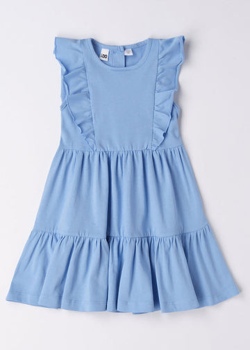 iDO 46733-3624 Sukienka z falbanką dziewczynka kolor niebieski