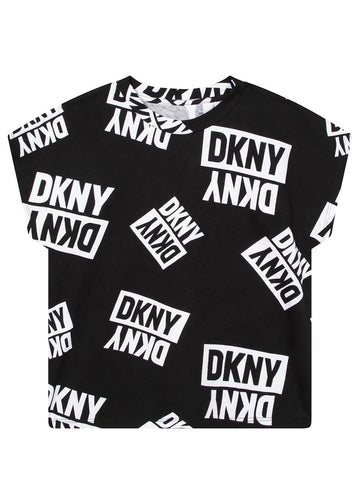 DKNY D35S27-M41 T-shirt dziewczynka kolor czarny