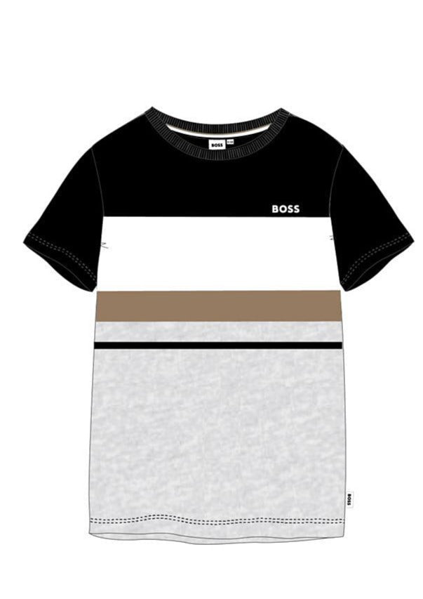 BOSS J25O10-09B T-shirt chłopiec kolor czarny