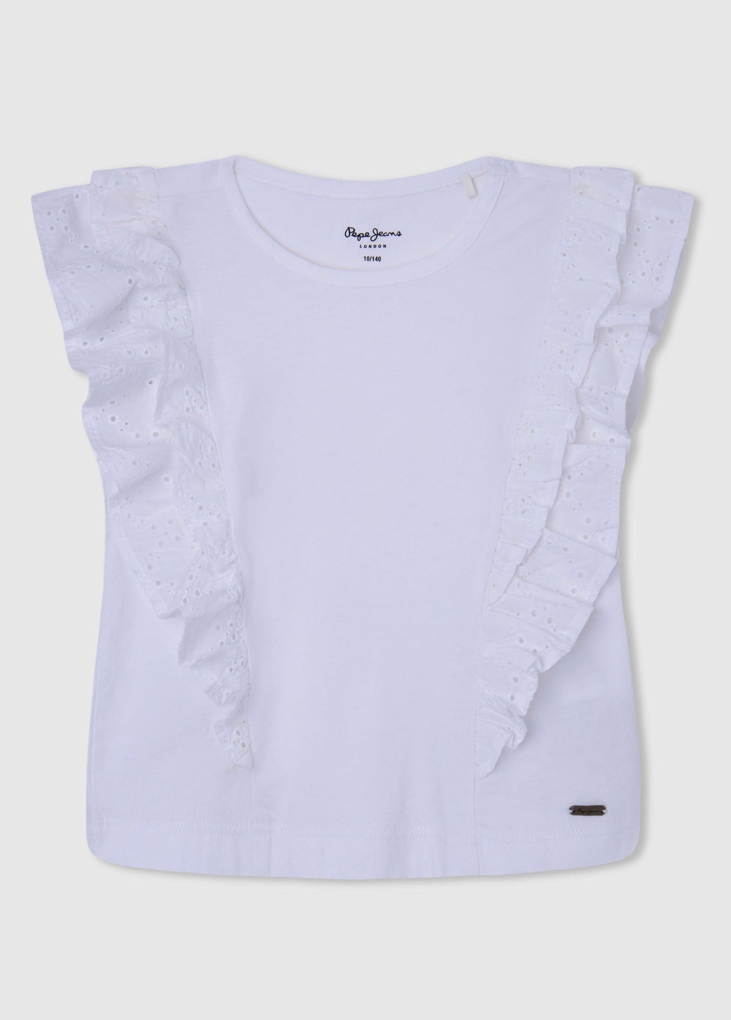 Pepe Jeans PG502949-800 Bluzka falbanka NICOLASA dziewczynka kolor biały