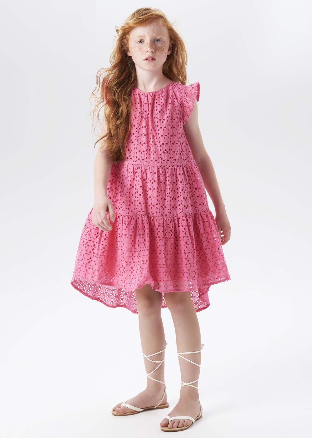 iDO 46881-2424 Sukienka bawełniana dziewczynka kolor róż