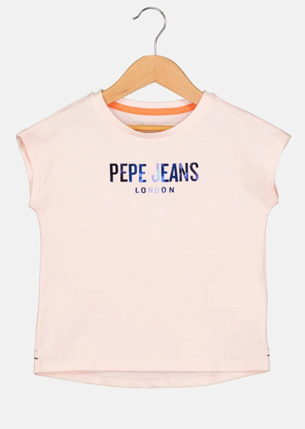 Pepe Jeans PG502850-315 Koszulka HOLLY junior dziewczyna LIGHT PINK