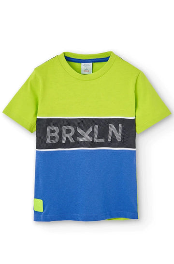Boboli 506236-2548 T-shirt chłopiec kolor arktyczny