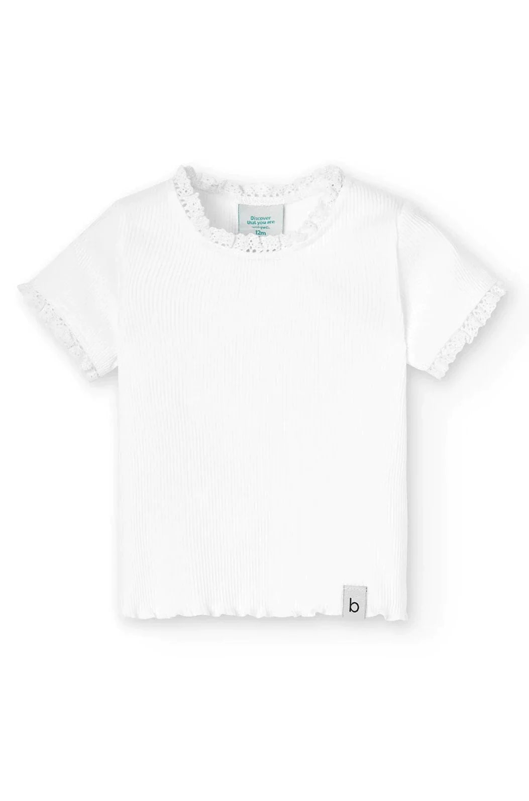Boboli 296030-1100 Bluzka dziewczynka kolor biały