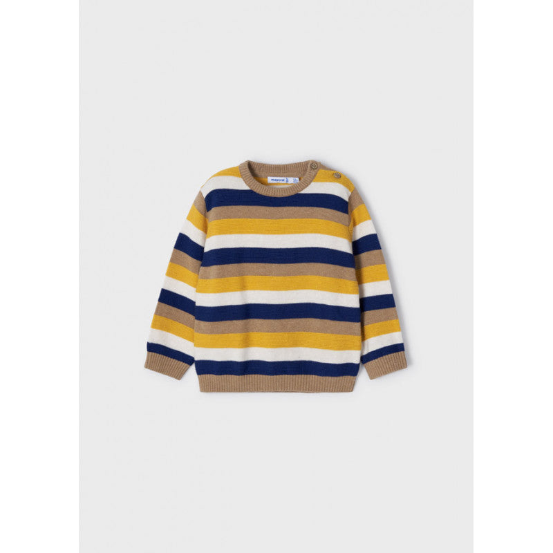 Mayoral 2303-19 Sweter w paski dla chłopca kolor kukurydza